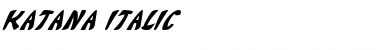 Download Katana Italic Font Download Katana Italic Font