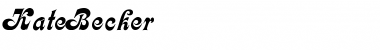 Download KateBecker Font Download KateBecker Font