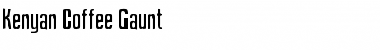 Download Kenyan Coffee Gaunt Font Download Kenyan Coffee Gaunt Font