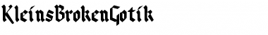 Download KleinsBrokenGotik Font Download KleinsBrokenGotik Font