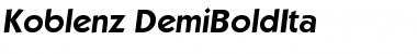 Download Koblenz-DemiBoldIta Font Download Koblenz-DemiBoldIta Font