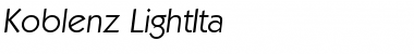 Download Koblenz-LightIta Font Download Koblenz-LightIta Font