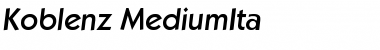 Download Koblenz-MediumIta Font Download Koblenz-MediumIta Font