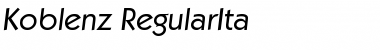 Download Koblenz-RegularIta Font Download Koblenz-RegularIta Font