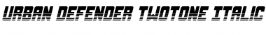 Download Urban Defender TwoTone Italic Font Download Urban Defender TwoTone Italic Font