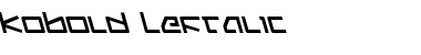 Download Kobold Leftalic Font Download Kobold Leftalic Font