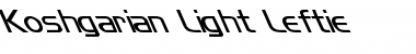 Download Koshgarian-Light Leftie Font Download Koshgarian-Light Leftie Font
