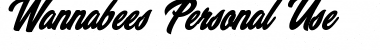 Download Wanabees Personal Use Font Download Wanabees Personal Use Font