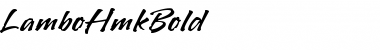 Download LamboHmkBold Font Download LamboHmkBold Font