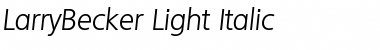 Download LarryBecker-Light Font Download LarryBecker-Light Font