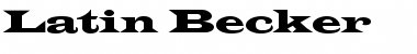 Download Latin Becker Font Download Latin Becker Font