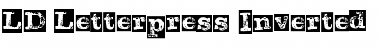 Download LD Letterpress Inverted Font Download LD Letterpress Inverted Font