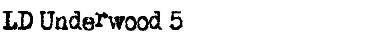 Download LD Underwood 5 Font Download LD Underwood 5 Font
