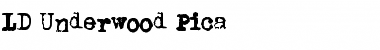Download LD Underwood Pica Font Download LD Underwood Pica Font