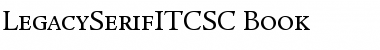 Download LegacySerifITCSC-Book Font Download LegacySerifITCSC-Book Font