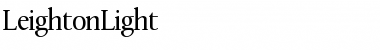 Download LeightonLight Font Download LeightonLight Font