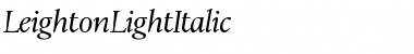 Download LeightonLightItalic Font Download LeightonLightItalic Font