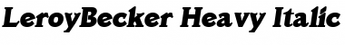 Download LeroyBecker-Heavy Font Download LeroyBecker-Heavy Font