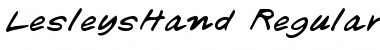 Download LesleysHand Font Download LesleysHand Font