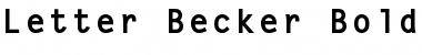 Download Letter Becker Bold Font Download Letter Becker Bold Font