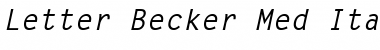 Download Letter Becker Med Font Download Letter Becker Med Font