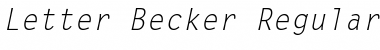 Download Letter Becker Regular Font Download Letter Becker Regular Font