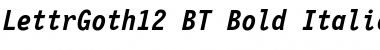 Download LettrGoth12 BT Font Download LettrGoth12 BT Font