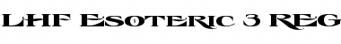 Download LHF Esoteric 3 REG Font Download LHF Esoteric 3 REG Font
