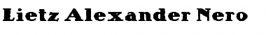 Download Lietz Alexander Nero Font Download Lietz Alexander Nero Font