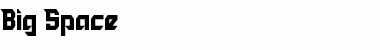 Download Big Space Font Download Big Space Font