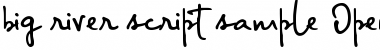 Download Big River Script Sample Font Download Big River Script Sample Font