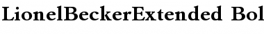 Download LionelBeckerExtended Font Download LionelBeckerExtended Font