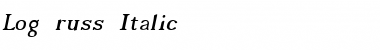 Download Log-russ-Italic Font Download Log-russ-Italic Font