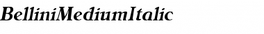 Download BelliniMediumItalic Font Download BelliniMediumItalic Font