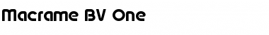 Download Macrame BV One Font Download Macrame BV One Font