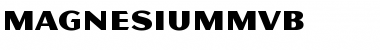 Download MagnesiumMVB Font Download MagnesiumMVB Font
