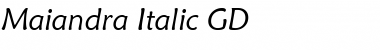 Download Maiandra Italic GD Font Download Maiandra Italic GD Font