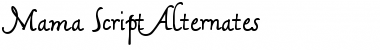 Download Mama Script Alternates Font Download Mama Script Alternates Font