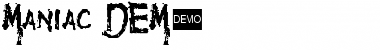 Download Maniac DEMO Font Download Maniac DEMO Font