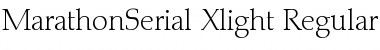 Download MarathonSerial-Xlight Font Download MarathonSerial-Xlight Font
