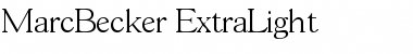 Download MarcBecker-ExtraLight Font Download MarcBecker-ExtraLight Font