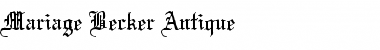 Download Mariage Becker Antique Font Download Mariage Becker Antique Font