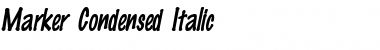 Download MarkerCondensed Font Download MarkerCondensed Font