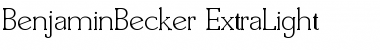 Download BenjaminBecker-ExtraLight Font Download BenjaminBecker-ExtraLight Font