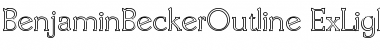 Download BenjaminBeckerOutline-ExLight Font Download BenjaminBeckerOutline-ExLight Font