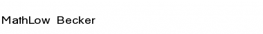 Download MathLow Becker Font Download MathLow Becker Font
