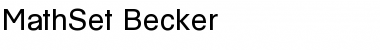 Download MathSet Becker Font Download MathSet Becker Font