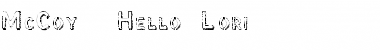 Download McCoy - Hello Lori Font Download McCoy - Hello Lori Font
