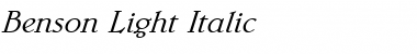 Download Benson-Light Font Download Benson-Light Font