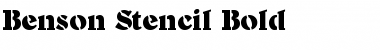 Download Benson-Stencil Font Download Benson-Stencil Font